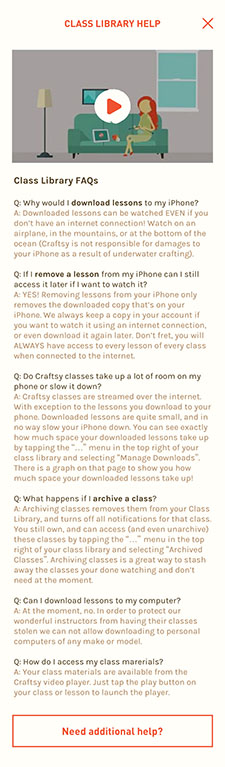 Craftsy Library iPhone